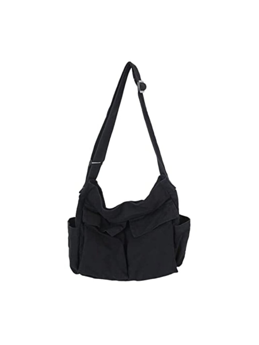 Large Canvas Messenger Crossbody Bag with Multi Pockets for Men Women